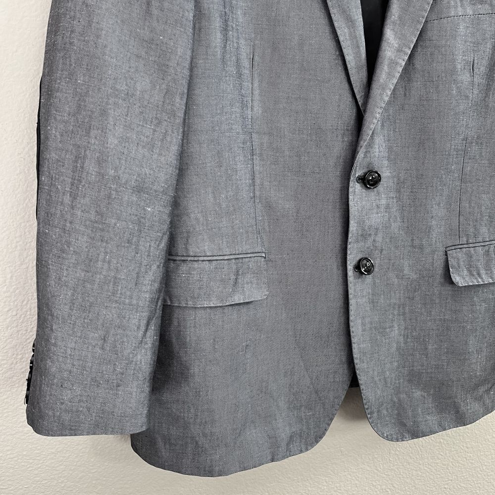 Vitarelli Italian Mens Blazer Jacket Vitarelli Mens Gray Elbow Patch Blazers 396 - Picture 3 of 13
